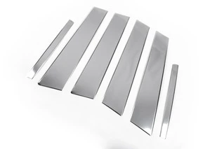 Молдинг дверних стійок (6 шт, нерж) для Fiat Tipo 2016- рр