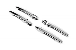 Накладки на ручки (4 шт) Omsaline - італійська нержавійка для Toyota Corolla 2007-2013 рр