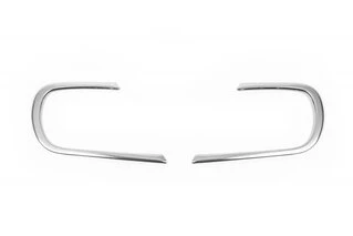 Накладки на противотуманки (2 шт., нерж) OmsaLine - Італійська нержавійка для Dacia Duster 2018-2024 рр