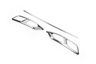 Накладки на глушник Carmos SD/SW (2019-2025, 3 шт, нерж) для Volkswagen Passat B8 рр