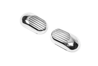 Решітка на повторювач Овал (2 шт, ABS) для Mazda 3 2009-2013 рр