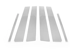 Молдинг дверних стійок (6 шт, нерж) для Skoda Octavia III A7 2013-2019рр