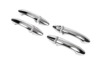 Накладки на ручки (4 шт., нерж.) Carmos - Турецька сталь для Ford Fiesta 2008-2017 рр