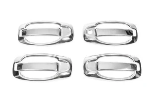 Накладки на ручки і обведення (8 шт., нерж.) OmsaLine - Італійська нержавійка для Fiat Doblo II 2010-2022 рр