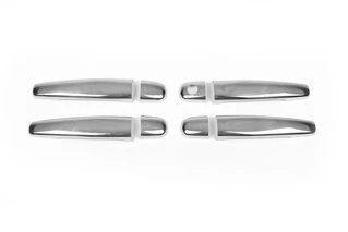 Накладки на ручки (нерж) 2 шт, Carmos - Турецька сталь для Peugeot 307