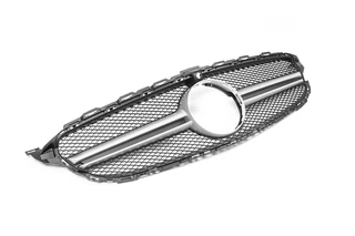 Передня решітка AMG Silver 2018-2025, без камери для Mercedes C-сlass W205 рр