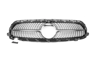 Передня решітка Diamond Silver (AMG Line, 2020-2025) Без місця під камеру для Mercedes E-сlass W213 2016- рр