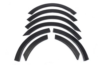 Накладки на арки (4 шт, чорні) SD, Металеві для Renault Megane II 2004-2009 рр