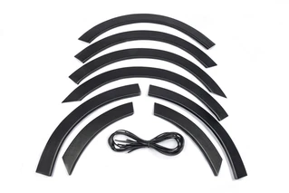 Накладки на арки (4 шт, чорні) SD, Металеві для Renault Megane II 2004-2009 рр