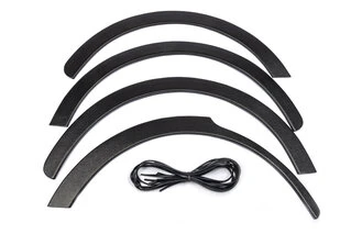 Накладки на арки (4 шт, чорні) 1 двері, Металеві для Citroen Nemo