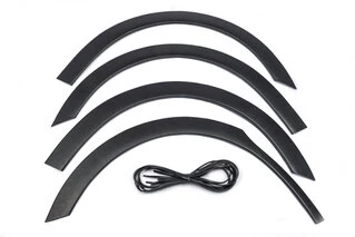 Накладки на арки (4 шт, чорні) 2 бокові двері, Метал для Citroen Berlingo 2008-2018 рр