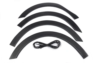 Накладки на арки (4 шт, чорні) 2008-2012, ABS пластик для Renault Kangoo рр