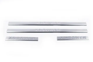 Накладки на пороги Carmos (4 шт., нерж.) для BMW X5 E-53 1999-2006 рр