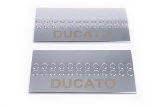 Накладки на внутрішні пороги Carmos V1 (2 шт, нерж) для Fiat Ducato 2006-2025 рр