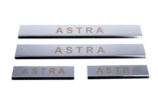 Накладки на пороги Carmos V1 (4 шт, сталь) для Opel Astra H 2004-2013 рр