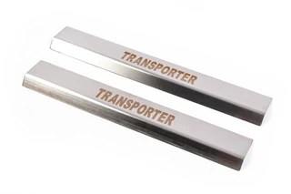 Накладки на карниз VIP (2 шт., нерж) Caravella для Volkswagen T6