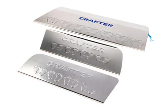 Накладки на внутрішні пороги (LED) Синя для Volkswagen Crafter 2006-2016 рр