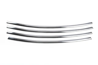 Накладки на решітку бампера (2013-2025, нерж) Carmos - Турецька сталь для Renault Fluence рр