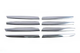 Накладки на решітку радіатора (8 шт, нерж.) OmsaLine - Італійська нержавійка для Nissan Qashqai 2007-2010 рр