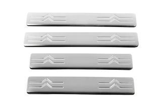 Накладки на пороги OmsaLine (4 шт, нерж.) для Citroen C-4 2010-2018 рр