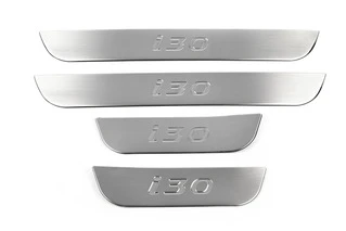 Накладки на пороги OmsaLine (4 шт, нерж.) для Hyundai I-30 2012-2017 рр