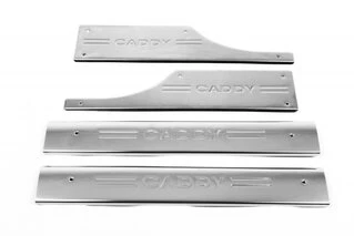 Накладки на внутрішні пороги (Omsa, нерж) 4 штуки для Volkswagen Caddy 2010-2015 рр