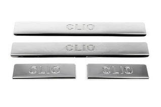 Накладки на пороги OmsaLine (4 шт, нерж.) для Renault Clio IV 2012-2019 рр