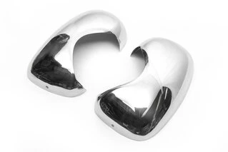 Накладки на дзеркала (2 шт, пласт) Carmos - Турецька сталь для Renault Trafic 2001-2015 рр