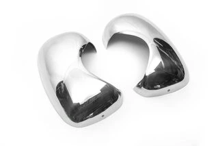 Накладки на дзеркала (2 шт, пласт) Carmos - Турецька сталь для Renault Trafic 2001-2015 рр