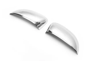 Накладки на дзеркала (2 шт., нерж.) Carmos - Турецька сталь для Fiat Linea 2006-2018 рр