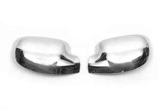 Накладки на дзеркала верхня частина (2 шт, нерж) для Dacia Logan I 2005-2008 рр