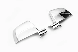 Накладки на дзеркала (2 шт, ABS) Carmos - Хромований пластик для Fiat Doblo II 2010-2022 рр