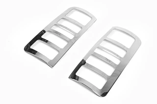 Накладки на стопи варіант №3 (2 шт, нерж) Carmos - Турецька сталь для Ford Connect 2010-2013 рр