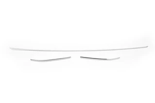 Накладки на передній бампер OmsaLine (3 шт., нерж.) для Skoda Superb 2015-2024 рр