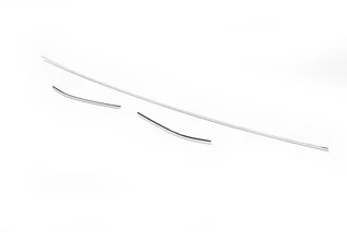 Накладки на передній бампер OmsaLine (3 шт., нерж.) для Skoda Superb 2015-2024 рр