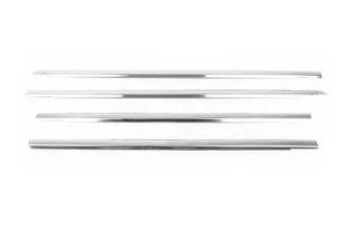 Окантовка вікон (4 шт, нерж) OmsaLine - Італійська нержавійка для Kia Sorento I BL 2002-2009 рр