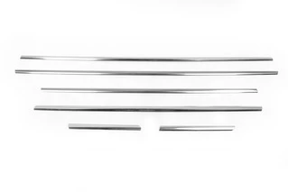 Нижня окантовка вікон (6 шт, нерж) Carmos - Турецька сталь для BMW X5 E-70 2007-2013 рр