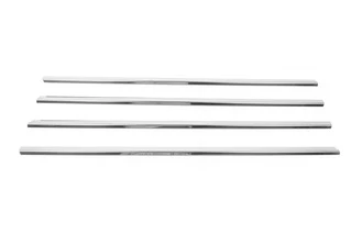 Нижні молдинги стекол (нерж) Hatchback, OmsaLine - Італійська нержавійка для Chevrolet Aveo T300 2011-2020 рр