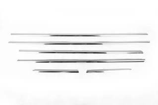 Зовнішня окантовка вікон (4 шт, нерж) OmsaLine - Італійська нержавійка для Opel Corsa D 2007-2014 рр