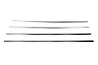 Зовнішня окантовка вікон (4 шт., нерж.) Carmos - Турецька сталь для Mitsubishi Lancer X 2008- рр