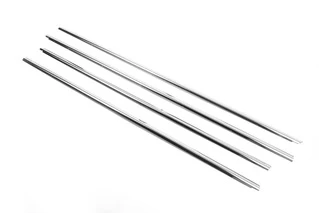 Нижні молдинги стекол (4 шт., нерж.) OmsaLine - Італійська нержавійка для Volkswagen Passat B6 2006-2012рр