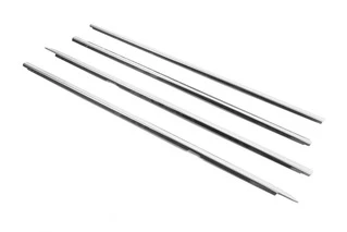 Зовнішня окантовка вікон (4 шт, нерж) Carmos - Турецька сталь для Volkswagen Golf 4