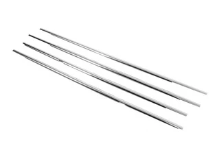 Зовнішня окантовка скла (4 шт, нерж) OmsaLine - Італійська нержавійка для Volkswagen Golf 5