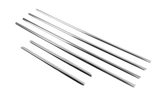 Зовнішня окантовка вікон (6 шт, нерж) OmsaLine - Італійська нержавійка для Toyota Land Cruiser Prado 120