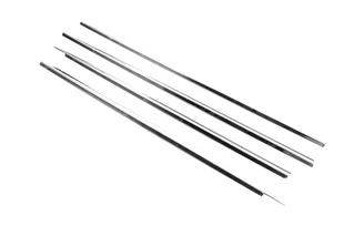 Зовнішня окантовка стекол (4 шт, нерж) OmsaLine - Італійська нержавейка для Renault Clio III 2005-2012 рр