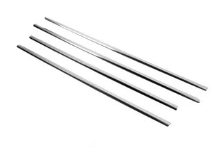 Зовнішня окантовка вікон (4 шт, нерж) OmsaLine - Італійська нержавійка для Skoda Fabia 2000-2007 рр