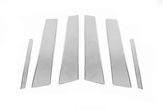 Молдинг дверних стійок (6 шт, нерж.) для Citroen C-5 2008-2017 рр