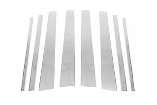 Молдинг дверних стійок (8 шт, нерж) для Toyota Land Cruiser Prado 120