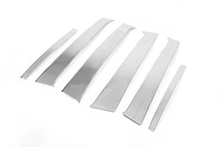 Молдинг дверних стійок (нерж.) для Renault Sandero 2007-2013 рр