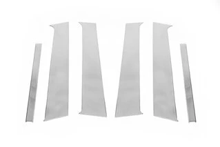 Молдинг дверних стійок (нерж.) для Dacia Sandero 2013-2020 рр